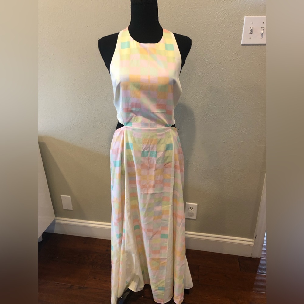 Spring break dress!  Mara Hoffman halter cut out maxi dress!!